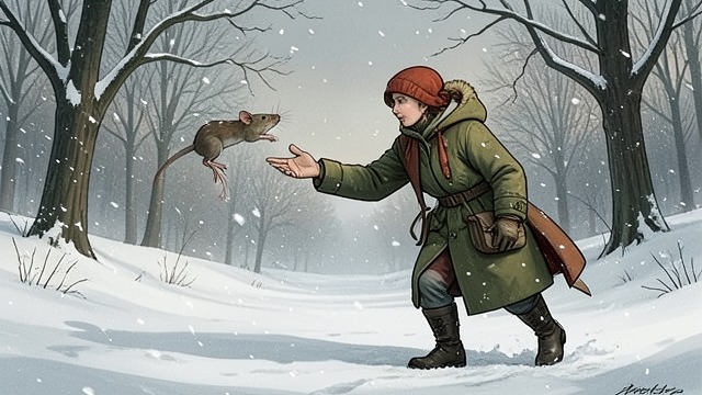 The Mouse Hunter from "Never Cry Wolf". The Mouse Hunter A Different Kind of Hunt Angeline chases ducks, then stalks through grass and catches Mice with repeated pounces.