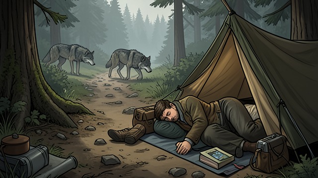 Living Beside the Pack from "Never Cry Wolf". Living Beside the Pack A Tent in Their Territory Mowat chooses a camp near the family’s regular path and keeps still so the animals can grow accustomed to it.