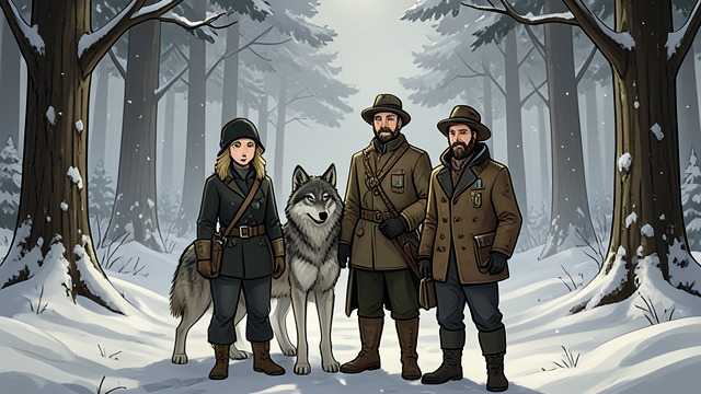 The Adult Trio from "Never Cry Wolf". The Adult Trio More Than a Pair Mowat observes George and Angeline alongside Uncle Albert, whose role initially puzzles him.
