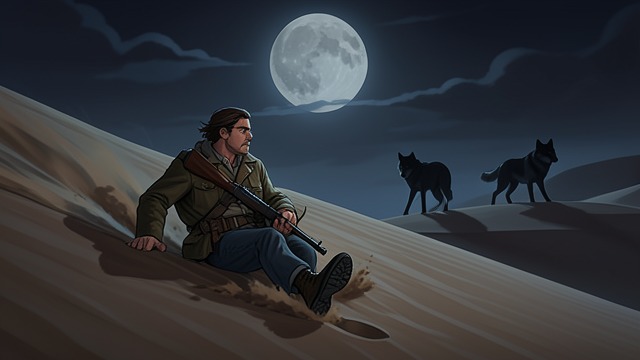 The Dune Embarrassment from "Never Cry Wolf". The Dune Embarrassment An Accidental Intrusion Mowat approaches the den, loses his footing, and slides past it in front of three adult wolves.