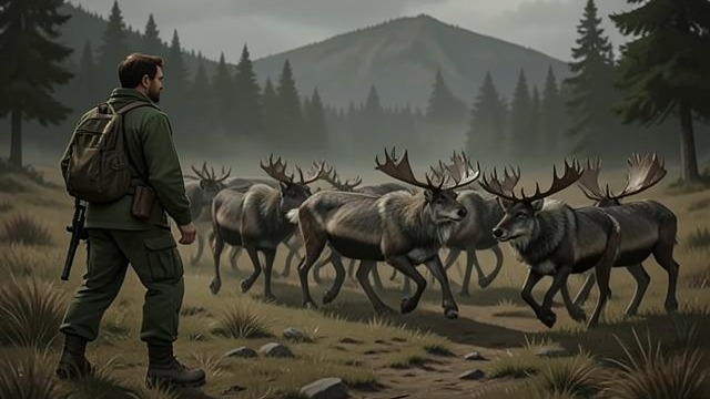 Testing the Herds from "Never Cry Wolf". Testing the Herds Repeated Short Chases Mowat watches wolves approach Caribou and abandon chases when the animals run well.