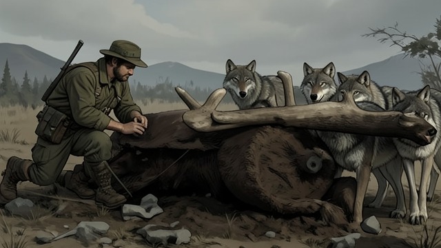 The Carcass Examination from "Never Cry Wolf". The Carcass Examination Evidence in the Remains Mowat examines wolf-killed Caribou and finds many to be old, sick, injured, or heavily parasitized.