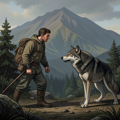 Mowat and the Wolves from "Never Cry Wolf". This thread traces the changing bond between Mowat and the wolf family, from fear and awkward intrusion to respect, attachment, and a painful final separation.