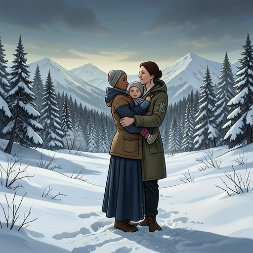 Angeline’s Changing Role from "Never Cry Wolf". This thread traces Angeline’s life as mother, hunter, and central member of the family, showing how her responsibilities change as the pups grow.