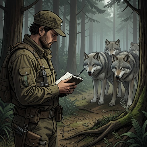 The Hunt for Evidence from "Never Cry Wolf". This thread follows the struggle between the government’s expected conclusion and the evidence Mowat encounters about actual wolf behavior.