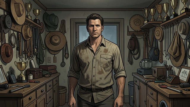 The Apartment of Avoidance from "Cry Macho". The Apartment of Avoidance A hostile room Mike’s apartment is crowded with trophies and rodeo objects but offers no peaceful place to think.