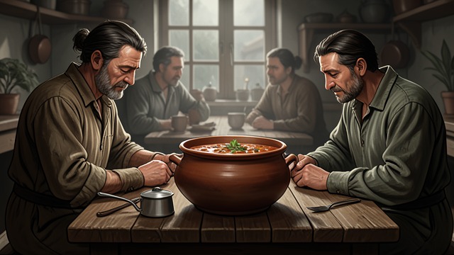 The Shared Meal from "Cry Macho". The Shared Meal Food as welcome Marta’s lamb stew gives Mike and Rafo a rare feast when their supplies are almost gone.