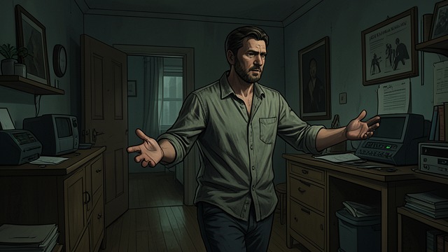 A Search in the Dark from "Cry Macho". A Search in the Dark A nameless loss Medication leaves Mike wandering through his apartment, searching for something he cannot identify.