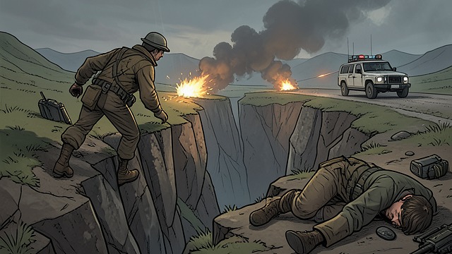 Mike Draws the Fire from "Cry Macho". Mike Draws the Fire An escape arranged Mike sends Rafo onto the roof and drives away alone to draw the patrol after him.