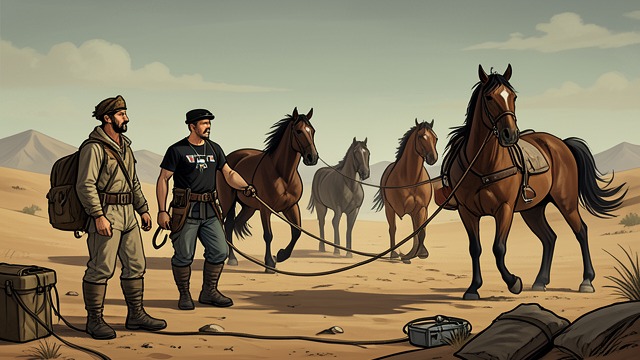 The First Mustang from "Cry Macho". The First Mustang A glimpse of possibility Mike and Rafo discover wild horses after finding shelter in a small shrine.