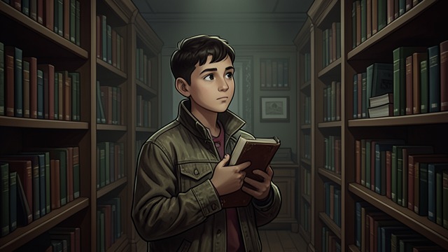 The Boy in the Library from "Motherless Brooklyn". The Boy in the Library A solitary childhood Lionel Essrog spends much of his childhood in the library of St.