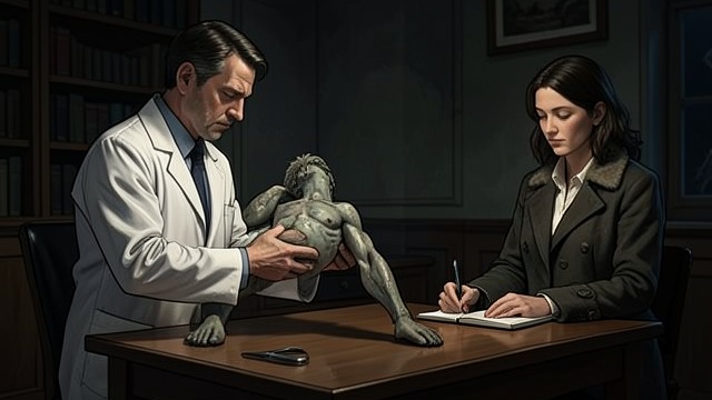 The Dissection from "The Moon and the Sun". Anatomy Under Royal Eyes A demonstration Yves dissects a male sea person before court and visitors.