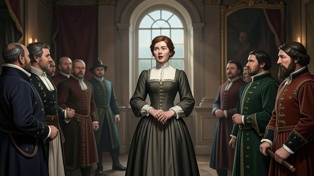A Return to Court from "The Moon and the Sun". A Colonial Newcomer Arrival Marie-Josèphe returns to public life after years of convent confinement.