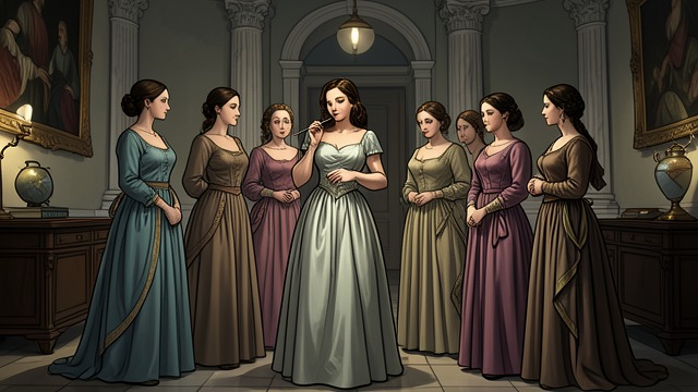A Skilled Attendant from "The Moon and the Sun". Life in Service Essential work Haleed dresses hair and makes fashionable headdresses for women at court.