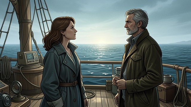 A Signal Across Water from "The Moon and the Sun". Contact Beyond the Cage The call answered When Marie-Josèphe and Lucien are at sea, Sherzad’s voice travels through water and touches the ship.