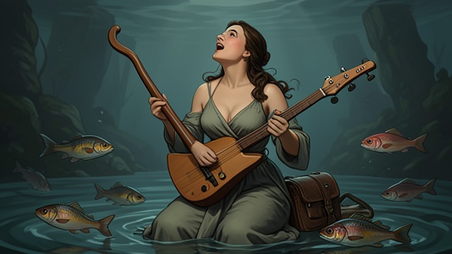 The First Song from "The Moon and the Sun". A Language Without Words A beginning The sea woman repeats a word for fish, but her fuller communication comes through melody and images.