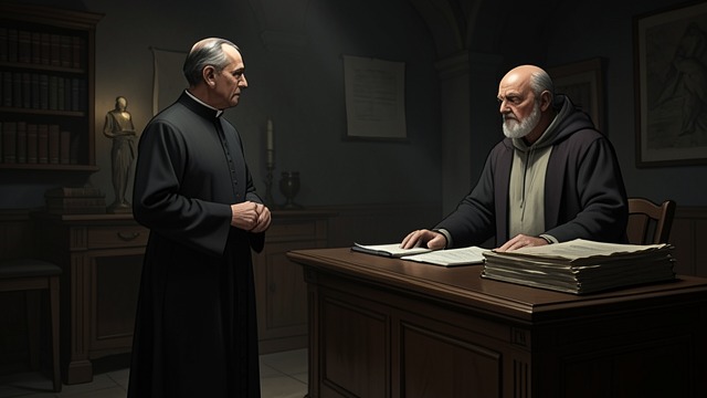 The Father’s Demand from "The Moon and the Sun". A Priest Under Scrutiny Religious discipline Pope Innocent questions Yves’s neglected religious duties and considers sending him to a monastery.