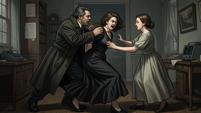 Chartres’s Assault from "The Moon and the Sun". A Threat in the Attic Violence Chartres mistakes Haleed for Marie-Josèphe and assaults her.