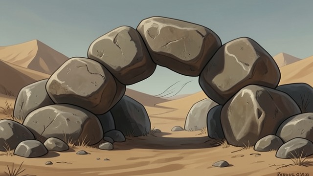 A Hidden Opening from "The Colour Out of Space". Wind from Beneath The Buried Mass Peaslee discovers a concentrated cluster of stones and a current of air coming from below.