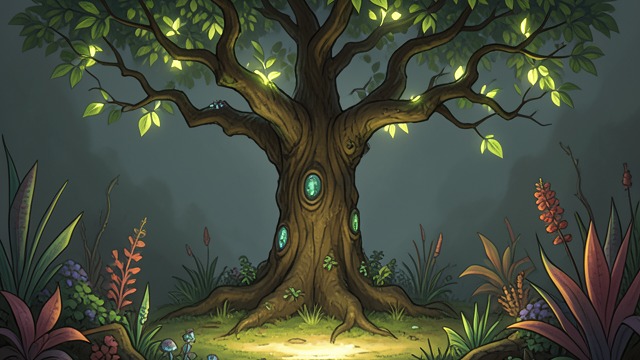 A Luminous Spring from "The Colour Out of Space". A Living Blight Unnatural Growth Plants around the homestead take on impossible colours and forms, and the trees appear to move without wind.
