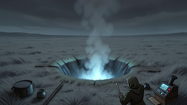 The Farm Is Erased from "The Colour Out of Space". Human Control Ends The Colour Escapes A luminous force rises from the well, while the witnesses retreat to higher ground.