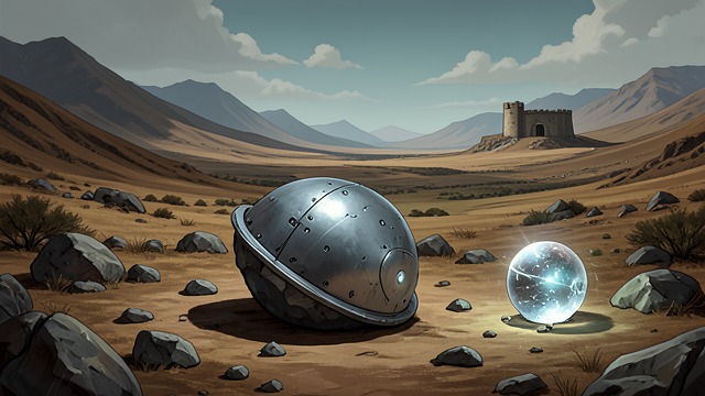 The Falling Meteorite from "The Colour Out of Space". A Visitor from Space The Impact A meteorite falls beside the well at the Gardner farm, drawing scientific attention to the remote valley.