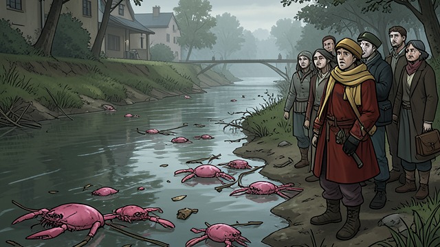Floods Reveal Strange Forms from "The Colour Out of Space". Bodies in the Water Reports from Three Rivers Witnesses describe pink, crab-like forms among the flood debris in several parts of Vermont.