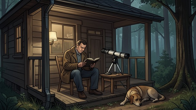 A Scholar in the Hills from "The Colour Out of Space". A Quiet Life Local Learning Akeley’s academic interests include science, anthropology, and the folklore of remote Vermont.
