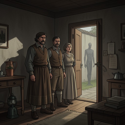 The Gardner Family's Bonds from "The Colour Out of Space". This flow traces how family care and dependence erode as the farm’s unseen influence isolates the Gardners and turns the home into a sequence of locked rooms.