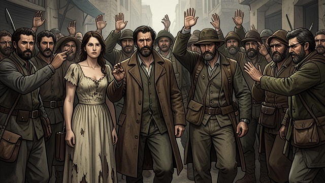 Refugees Carry the News from "The Knife of Never Letting Go". Refugees Carry the News Rumor becomes movement Wilf and other travelers have heard of an army advancing from the cursed town.