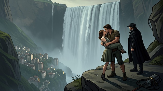 The City in the Spray from "The Knife of Never Letting Go". The City in the Spray Haven revealed Todd and Viola discover Haven beneath the huge waterfall and believe they have outrun the army.