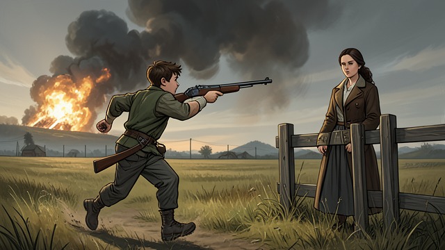 The Farm Left Behind from "The Knife of Never Letting Go". The Farm Left Behind Home becomes a target Todd leaves the only home he knows as Davy arrives with a rifle and the Mayor’s interest becomes unmistakable.