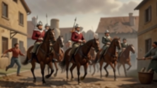 The Army on the Road from "The Knife of Never Letting Go". The Army on the Road A force gathers The Mayor follows Todd with mounted men and a marching force.
