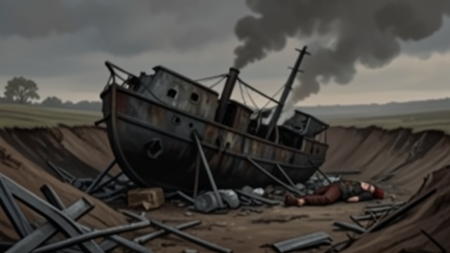 The Crash Site from "The Knife of Never Letting Go". The Crash Site Material evidence Todd and Viola find the wrecked scout ship and Viola’s dead parents.