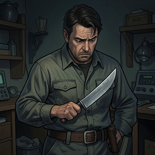 The Knife and Moral Choice from "The Knife of Never Letting Go". Todd’s knife becomes a measure of agency: a tool for defense, a temptation toward vengeance, and a choice he cannot undo.