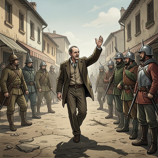 The Army’s Making from "The Knife of Never Letting Go". The Mayor’s pursuit escalates from a search for Todd into a disciplined campaign to impose his authority on New World.