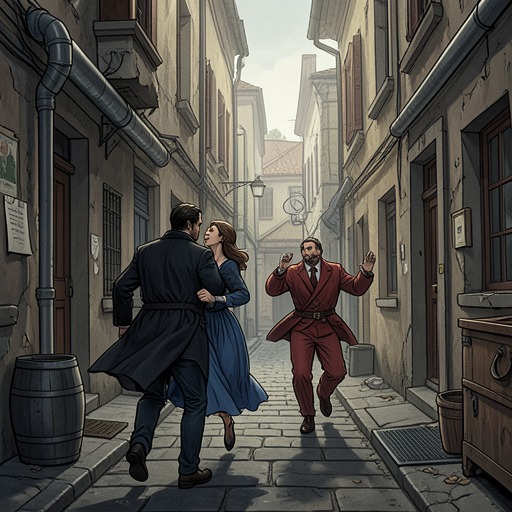 Todd and Viola Against Aaron from "The Knife of Never Letting Go". Aaron’s fixation turns the fugitives’ escape into a personal struggle over who controls Todd’s identity and Viola’s safety.
