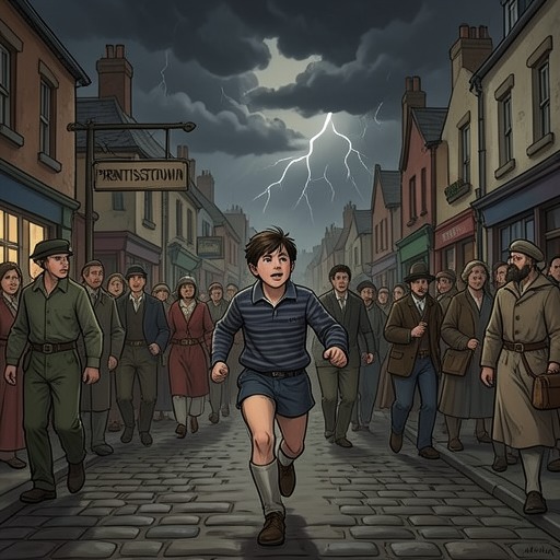 The Last Boy and the Town’s Future from "The Knife of Never Letting Go". Todd’s escape disrupts a social order built around isolating boys, controlling knowledge, and passing collective guilt to the next generation.