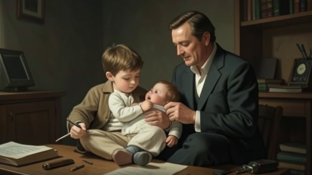 A First Sketch from "The Sorrows of Young Werther". A Scene of Care Brotherly tenderness Werther finds a young boy holding a baby and sketches the pair without adding imagined details.