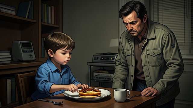The Question About Fries from "Hillbilly Elegy". Asking Takes Courage A hesitant child Brian finishes his food and nervously looks around before asking J.D. Vance for more french fries.