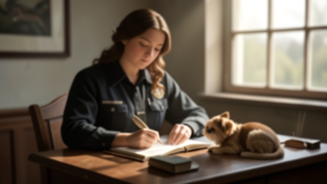 A Series of Beginnings from "Animals". A Series of Beginnings Laura enters her own home after leaving Mel's wedding and settles beside the rescued Zuzu and her writing desk.