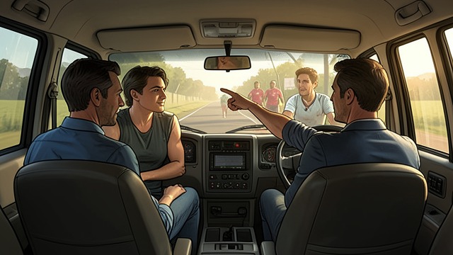 The J-Team from "Animals". The J-Team Bill calls himself and his daughters the J-Team during family drives in his van.