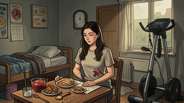 College Eating Patterns from "Luckiest Girl Alive". College Eating Patterns Alternating Control and Excess TifAni FaNelli cycles between restriction and binges, sometimes using exercise to offset eating.