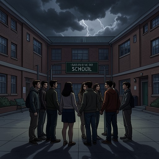 The Attack's Aftermath from "Luckiest Girl Alive". The survivors, families, and school struggle to rebuild after the Bradley attack while public narratives simplify the event and its consequences.