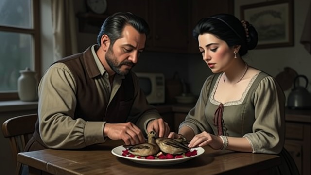 A Dish Carries Desire from "Like Water for Chocolate". Sensation Across the Table Tita’s Roses Tita prepares quail with rose petals after Pedro gives her flowers.