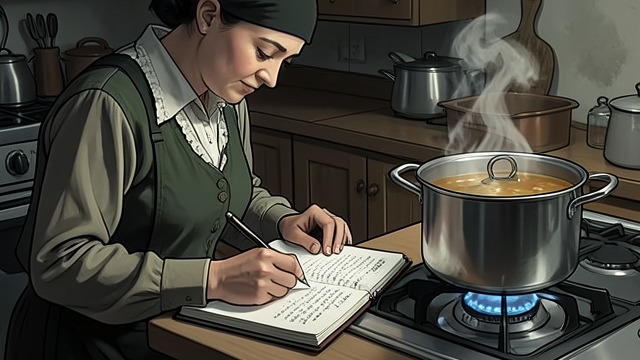 Tita Starts Her Book from "Like Water for Chocolate". A Written Record Begins Memory Set Down Tita starts recording recipes after the dramatic disappearance of Gertrudis.
