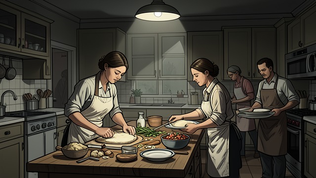 Recipes Under Pressure from "Like Water for Chocolate". Labor and Grief The Wedding Feast Tita and Nacha prepare an enormous meal while Tita is forced to help celebrate the marriage that separates her from Pedro.