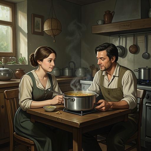 Chencha’s Recovery and Marriage from "Like Water for Chocolate". Chencha endures sexual violence and household demands, then returns to the ranch with a supportive partner and a new domestic future.