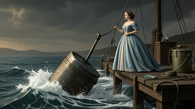 A Fall Into Darkness from "Queen of Hearts". A Fall Into Darkness A sudden alarm After the costume ball, Georgiana sees a large shape fall from the ship and hears it strike the water.