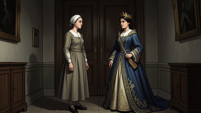 An Unconventional Pair from "Queen of Hearts". An Unconventional Pair A servant who speaks freely Queenie addresses Georgiana with familiar language and often ignores formal etiquette.